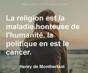 Citation de Henry de Montherlant