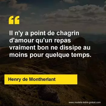 Citation Henry de Montherlant