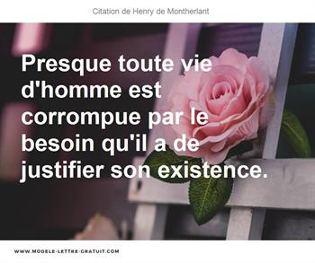 Citations Henry de Montherlant