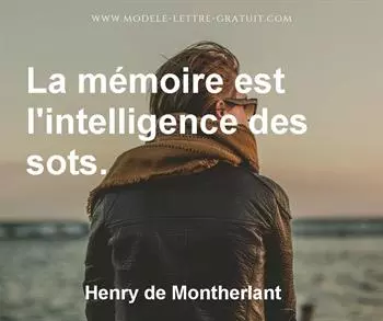 Citation de Henry de Montherlant