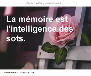 Citations Henry de Montherlant
