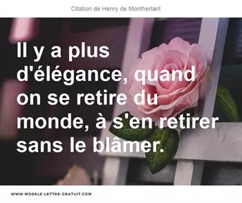 Citations Henry de Montherlant
