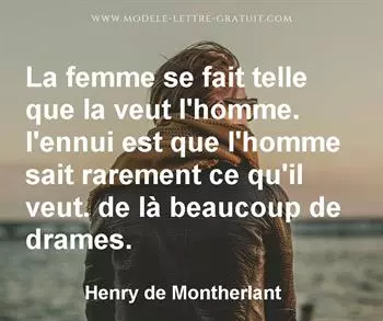 Citation de Henry de Montherlant