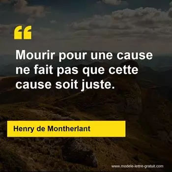 Citation Henry de Montherlant