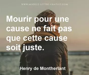 Citation de Henry de Montherlant