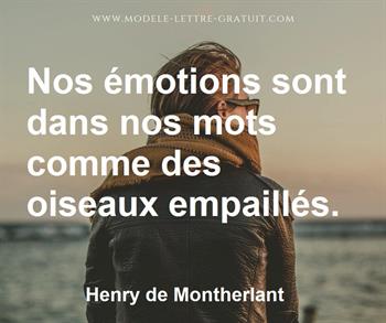 Citation de Henry de Montherlant