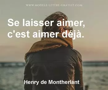 Citation de Henry de Montherlant