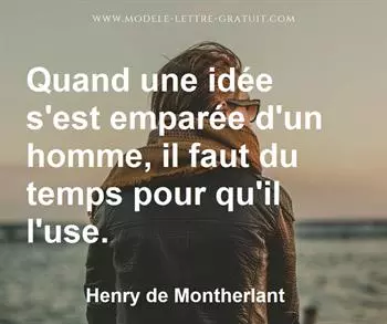 Citation de Henry de Montherlant