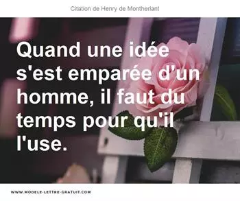 Citations Henry de Montherlant