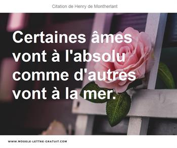 Citations Henry de Montherlant