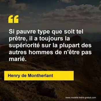 Citation Henry de Montherlant