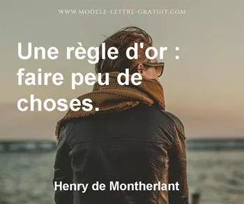 Citation de Henry de Montherlant