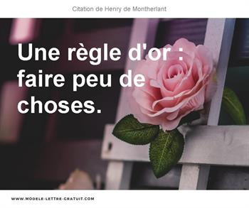 Citations Henry de Montherlant