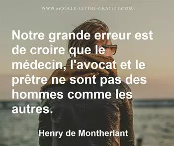 Citation de Henry de Montherlant