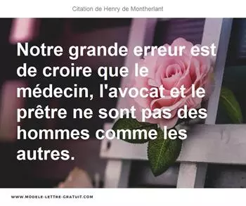 Citations Henry de Montherlant