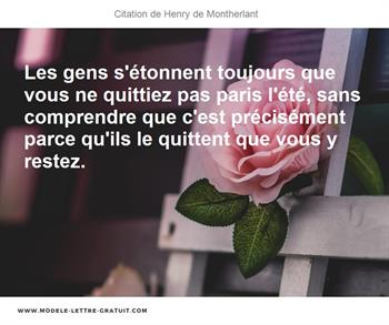 Citations Henry de Montherlant