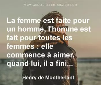 Citation de Henry de Montherlant