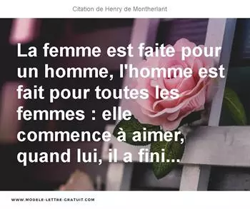 Citations Henry de Montherlant