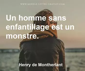 Citation de Henry de Montherlant
