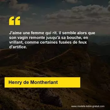 Citation Henry de Montherlant