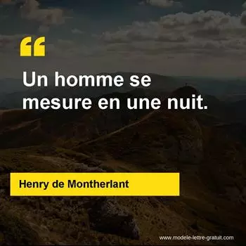 Citation Henry de Montherlant