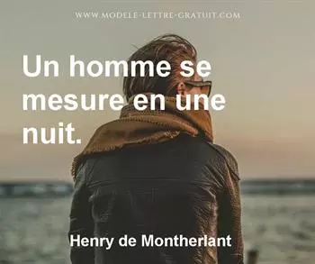 Citation de Henry de Montherlant