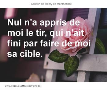Citations Henry de Montherlant