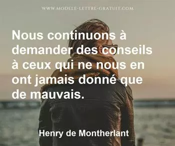 Citation de Henry de Montherlant