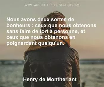 Citation de Henry de Montherlant