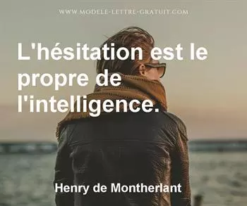 Citation de Henry de Montherlant