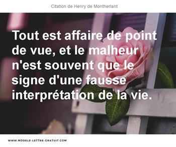 Citations Henry de Montherlant
