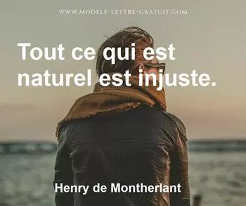 Citation de Henry de Montherlant