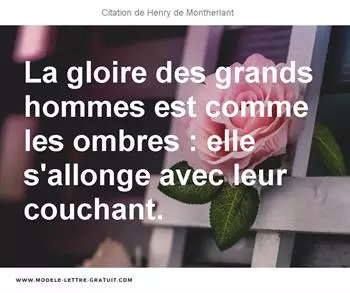 Citations Henry de Montherlant