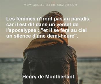 Citation de Henry de Montherlant