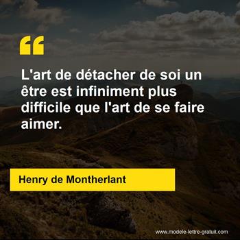 Citations Henry de Montherlant
