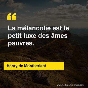 Citation de Henry de Montherlant