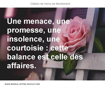 Citations Henry de Montherlant