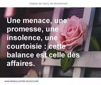 Citations Henry de Montherlant