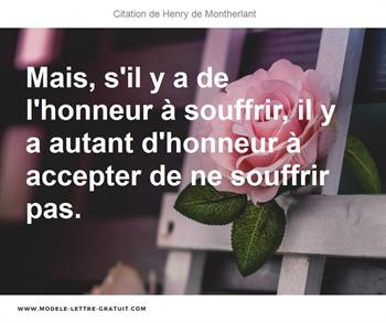 Citations Henry de Montherlant