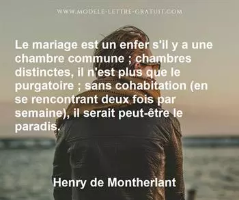 Citation de Henry de Montherlant