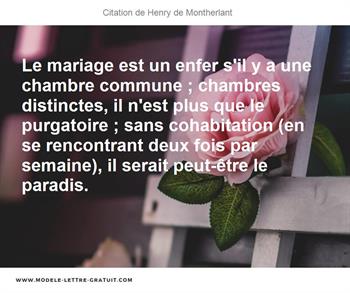 Citations Henry de Montherlant