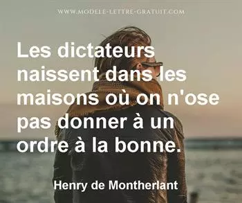 Citation de Henry de Montherlant