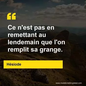 Citation Hésiode