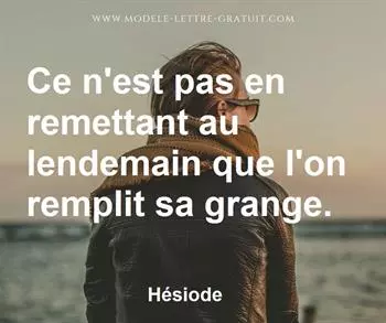 Citation de Hésiode