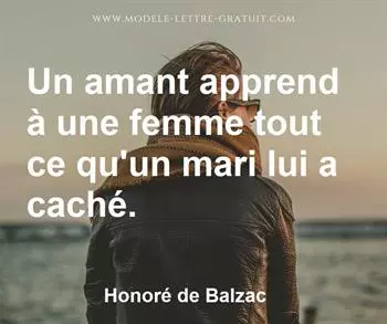 Citation de Honoré de Balzac