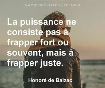 Citation de Honoré de Balzac