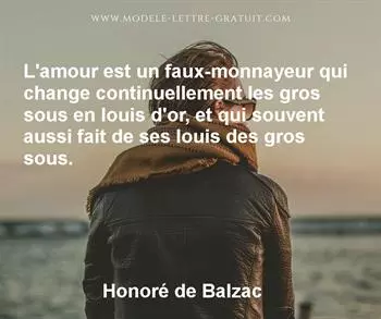 Citation de Honoré de Balzac