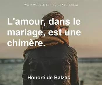 Citation de Honoré de Balzac