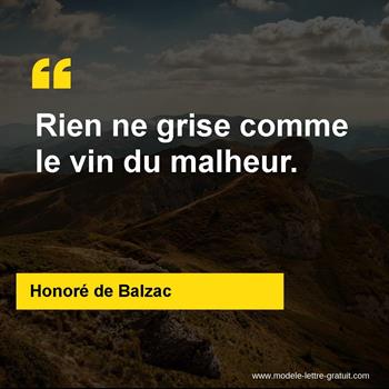 Citation de Honoré de Balzac