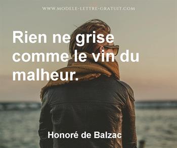 Citation de Honoré de Balzac